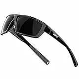 ATTCL Herren Polarisierte Sonnenbrille UV400 Schutz Sportbrille TR90 Ultraleicht für Fahren, Angeln & Outdoor 5001 Black