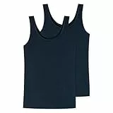Uncover by Schiesser - Damen - Trägertop - 2er Pack (XL Dunkelblau)