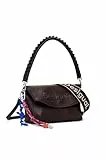Desigual Schultertasche Umhängetasche Half Logo Trokel Shoulder Bag Chocolate dunkelbraun