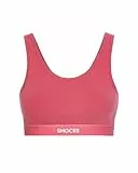 Snocks Soft Bra - Damen BH ohne Bügel, Perfekte Passform und hoher Komfort Dank Bio-Baumwolle, Bügel- und Nahtlos - Vielseitig und Bequem für Sport und Alltag - Mauve - XL