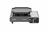 Campingaz Camp'Bistro Gaskocher, Campingkocher 1-flammig, 2.200 Watt Leistung, kompakter 1-Brenner Outdoor-Gaskartuschenkocher mit Tragekoffer, Schwarz