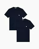 Emporio Armani Man's Core Logoband 2-Pack Crewneck T-Shirt, Blau, L, Regular, Armani Blue/Armani Blue, L
