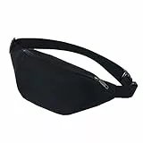 Bauchtasche Gürteltasche Hüfttasche Sport Für Damen Und Herren Wasserdicht Bauchtasche, Gürteltasche Bauchtasche Damen Herren Wasserdicht Outdoor Sport Hüfttasche Mit Camping Running (Schwarz)