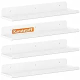 Lifewit Hängeregale für die Wand, 4er Pack Weißes 38CM Raumdeko für Bücherregal/Schallplatten Präsentaion von Fotod im Schlafzimmer, Wohnzimmer, Bad, Küche Lagerung & Organisation