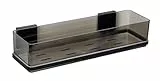 WENKO Vacuum-Loc® Maxiablage Quadro, Bad-Ablage aus Kunststoff mit Edelstahl-Halterung, 38,5 x 8,5 x 14,5 cm, Schwarz