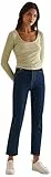 NA-KD Damen High Waist Straight Denim Jeans, dunkelblau, 34