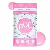 PUR Zahnpflegekaugummi mit 100% Xylit, Zuckerfrei Bubblegum, ohne Aspartam, ohne künstliche Aromen, Glutenfrei, Geeignet für vegane & ketogene Ernährung, 55 Stück (1er Pack)