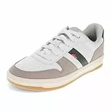 Levi's Freizeit-Sneaker für Herren, Weiß/Cappuccino/Waldgrün, Größe 44