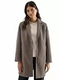 CECIL Damen 1005389 Woll-Optik Revers-Mantel, Mushroom Taupe, 38