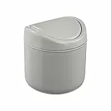keeeper Bio-Abfalleimer mit Schwingdeckel, 1,3 l, Tischmülleimer mit Deckel, Svenja, Grau (Eco Stone Grey)