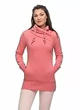 Ragwear NESKA Damen Frauen Kapuzenpulli,Kapuzenpullover,Hoodie,Stehkragen,Seitentaschen,Rosa,L