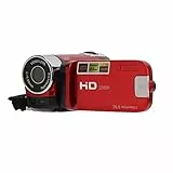 Greensen 4K 48MP Digital Video Camera Camcorder, 16X Digitalzoom Kamera Video Recorder 2,7 Zoll 270° drehbarer Bildschirm Videokamera für Anfänger und (Rot)