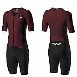 Lo.gas Herren Pro Trisuit Kurzarm Triathlonanzug für Rennen und Triathlon-Wettkämpfe -Triathlon-Anzug für Herren Rot Small
