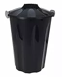 Spetebo Maxitonne 40L mit Deckel - schwarz - Universaltonne Mülltonne Abfalleimer Mülleimer