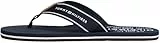 Tommy Hilfiger Herren Flip Flops Beach Sandal Breiter Zehenriemen, Blau (Desert Sky), 45