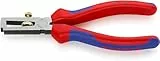 KNIPEX Abisolierzange mit Öffnungsfeder, universal mit Mehrkomponenten-Hüllen schwarz atramentiert 160 mm, 11 02 160