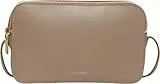 Calvin Klein Damen Umhängetasche Logo Elongated Camera Bag mit Reißverschluss, Grau (Desert Taupe), Einheitsgröße