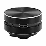 ASHATA Bluetooth Knochenleitungslautsprecher, Echte Kabellose Lautsprecher, Tragbarer Stereo Lautsprecher, Stereo Bass, mit Saugnapf(Black)