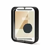 Umbra Bellwood Tischbilderrahmen 13x18 cm mit gebogenem Holzrand und beidseitig drehbarem Display, Schwarz