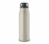 alfi ISO BOTTLE 500ml, beige, Isoliertrinkflasche aus Edelstahl, absolut dichter Drehverschluss, hält 12 Stunden heiß, 24 Stunden kalt, Trinkflasche für Kohlensäure, BPA-frei