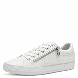 s.Oliver Damen Sneaker flach zum Schnüren mit Reißverschluss, Weiß (White), 40 EU