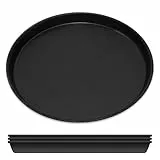 GRÄWE 4er Set Pizza Backblech Ø 28 cm, rund, Pizzablech aus Blaublech, hitzebeständig bis 400 °C, unbeschichtet, Made in Germany