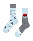 Many Mornings Unisex The Walrus Mismatched Socken, Multicolor, 39-42