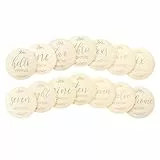 7 Stück Doppelseitige Meilensteinkarten Baby Holz Monatskarten Baby 1-12 Monatemeilenstein-Babykarten 10 Cm Runde Monatsschilder Für Neugeborene Wachstumsaufzeichnung Geschenke Für Werdende