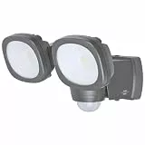 Brennenstuhl Batterie LED Strahler LUFOS / Kabelloser LED Außen-Strahler mit Batterie und Bewegungsmelder (mit 8 Marken LEDs, 2x 240 Lumen, für außen IP44, mit zusätzlicher Funktionseinstellung)