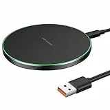 Kabelloses Induktionsladegerät Schnellladepad mit QC3.0 USB‑C, 35W Handy‑Induktionsladegeräte,Wireless Charger kompatibel mit i Phone 16/15/14/13/12 Serie, Air-Pods 4/3/2, Sam-Sung Ga-laxy