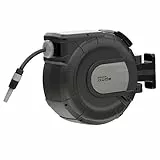 Güde Automatik Schlauchtrommel 20-2-2 1/2 (zur Wandmontage, 180° schwenkbar, 20 m Schlauch, Wasserspritze, Wandhalterung, Einzugsautomatik, Einzugsstopp, Tragegriff, 2 Schnellverschlusskupplungen)