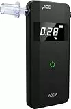 ACE A Alkotester - digitaler Alkohol-/Promilletester - Alkoholtester mit elektrochemischem Sensor und 1-Knopf-Bedienung, Schwarz