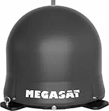 Megasat Campingman Portable ECO Parabolantenne, Graphit, Single-LNB, 38cm Spiegel, Automatische Ausrichtung, Astra 19.2°