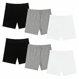 Jeayita Radlerhose Kinder Mädchen Kurze Hose Mädchen Kurze Hosen Shorts Turnhose Sportleggings Baumwolle Kurz 6 Paar