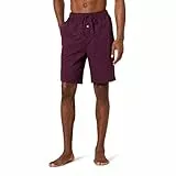 Amazon Essentials Herren Schlafanzug-Shorts In 23 cm Länge Aus Strick (Erhältlich In Übergröße), Burgunderrot, M