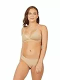 Capezio Damen-BH mit tiefem Ausschnitt und transparentem Rücken, Beige, X-Small