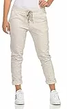 MATY FASHION Damen Hose Stretch Sweatpants aus Baumwolle Jogginghose für Freizeit Boyfriend Baggyhose 39 (Einheitsgröße 36-42, Modell 3)