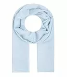 Majea Tuch Lima schmal geschnittenes Damen-Halstuch leicht uni einfarbig dünn unifarben Schal weich Sommerschal Übergangsschal, Hellblau, 180cm x 50cm