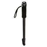 Amazon Basics 54 bis 170 cm Leichtes Tragbares Ausziehbares Kamera- Und Fotografie-Einbeinstativ, Aluminium, Teleskop, Schwarz