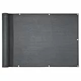 casa pura Balkon Sichtschutz UV-Schutz - 90x500cm - wetterbeständiges und pflegeleichtes HDPE-Spezialgewebe - grau