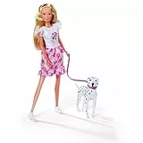 Simba Steffi Love Cute Walk, Spaziergang mit Zwei Dalmatinern, mit Scooter für Evi, 12cm und 29cm Spielpuppen, ab 3 Jahren (105733605)