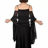 Schal Damen Chiffon Stola, 220x65cm, Schal Sommer, Leichtes Chiffontücher Stola, Schultertuch für Damen, geeignet für Abendkleider, Hochzeitsgäste, Brautbegleitungen und alle festlichen Anlässe