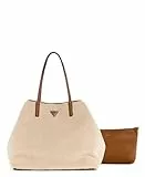 GUESS Shopper Victtoria 2 in 1 Tote Natural/Cognac creme