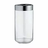 Alessi Julieta LC10 - Hermetisches Design Küchenglas, Glas in Glas mit 18/10 Edelstahldeckel, 150 cl, Rot