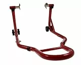 Montageständer Motorrad – U-Typ für vorne & hinten – Verstellbar 24–36 cm – Stabil bis 450 kg – Motorradheber für Reparatur & Wartung – Rot – mit Rollen