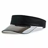 HAWILL Sonnenvisier Sonnenhut Damen Leoparden Druck Visor Cap Sport Sonnenschutz Strand Sonnenblenden Hut 80er Jahre UV Schutz Kappe Sommer für Golf Tennis (DE/NL/SE/PL, Numerisch, 56, 58, Schwarz)