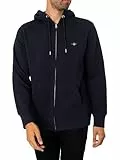 Gant Herren Reg Shield Full Zip Hoodie Kapuzenpullover, Evening Blue, 3XL EU