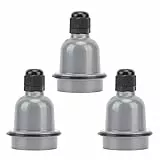 Estink 3 Stück E27 Wasserdichte Lampenfassung, Wärmeisolierend, Aluminiumgehäuse, Standard-E27-Schnittstelle Zur Isolierung von Glühbirnen