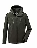 killtec Herren Softshelljacke/Outdoorjacke mit abzippbarer Kapuze KOW 163 MN SFTSHLL JCKT, dark moss, S, 37711-000