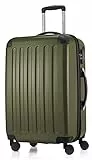 HAUPTSTADTKOFFER Alex - Mittelgroßer Hartschalenkoffer, 4 Rollen, Koffer, Trolley, Rollkoffer, Reisekoffer, Volumenerweiterung, 65 cm, 74 Liter, Avocado